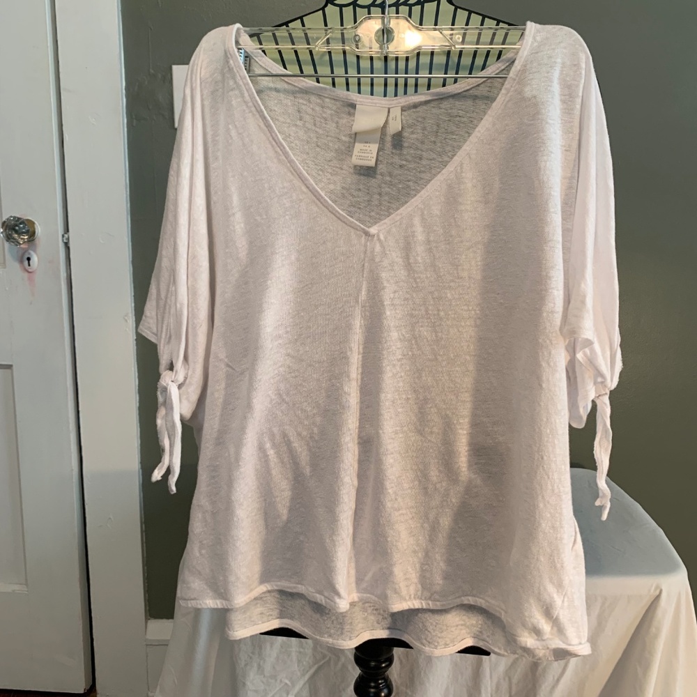 White Linen Tee Shirt